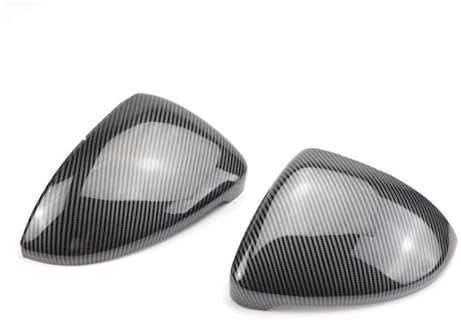 Seitenspiegelkappe Auto Spiegelkappen 5G 0 857 537 Für Golf 7 MK7 MK 7,5 Für R Für GTE Für GTD 2013-2020 5G0857538 Links Rechts Rückspiegel Abdeckung Seite Flügel Spiegel Abdeckung(Carbon Fiber Look)