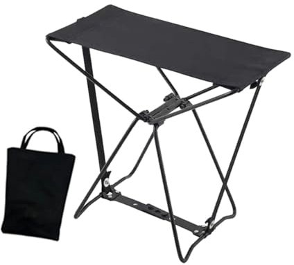 perfk Campinghocker, Klapphocker, Metallhalterung, kompakter, robuster, Faltbarer Stuhl, Fußhocker für Angeln, Picknick, Garten, Reisen, Outdoor