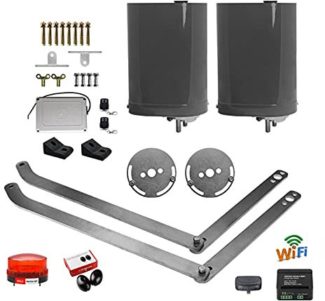 ZKLGS Sliding Gate Motor, PKM-B01 Automatic Curved Folding Arm Type Double Arms Swing Gate Motor Opener Up to 8.2 Feet or 330 Pounds Door AC Powered for Sliding Gate Motor(KIT F)