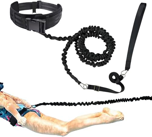 Ceinture de résistance à l'eau - Harnais de Natation en Nylon pour Piscine, Ceinture d'exercice de Natation Adulte | Trainer Aqua à Haut Stress réglable Sangle Statique avec Corde, Bande de Tension
