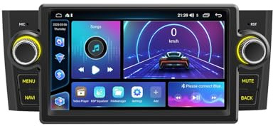 Android 14 Autoradio per Fiat Grande Punto Linea 2007-2012, 7 Pollici Android 14 Doppio Din Car Auto Radio con Carplay con Schermo con Bluetooth GPS Navi WIFI Posteriore USB Wifi(M100S 1G+32G)