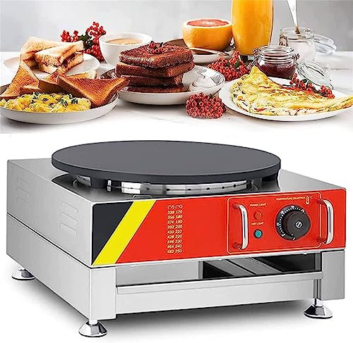 ZHJOPP Machine à crêpes électrique, Machine à crêpes aux œufs Portable Commerciale, poêle antiadhésive à Four Unique, adaptée à la poêle à crêpes, Tortilla, crêpe