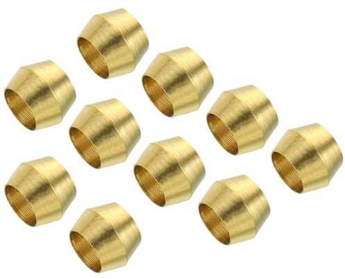 TA-VIGOR Lot de 25 embouts de compression en laiton pour tube OD de 6 mm - Kit d'assortiment d'olives pour tuyau d'huile, d'eau et d'air