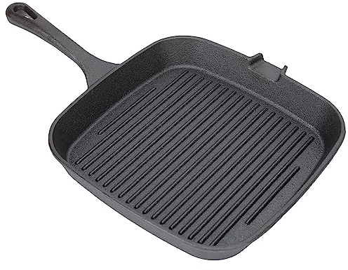 Riuulity Padella Antiaderente Resistente Al Calore, Padella in Ferro a Conduzione Rapida del Calore, per Friggere Bistecche, Cucinare in, 1 Pz (22 cm)