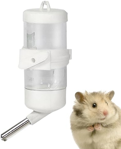 Botella de Agua para hámster - Dispensador de Agua para conejitos de 9,5 cm, alimentador sin, Accesorio para Jaula para Mascotas pequeñas | Hámster Enano Gerbo Hurón Erizo Conejo Botella de hidr