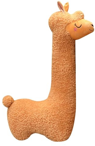 Generisch -Plüschkissen, Flauschiges, Weiches Stoffkissen, 75 cm, Lama-Körperkissen, Stofftierkissen, Kuscheliges, Langes Kuschel-Design, Für Kinder, Erwachsene, Zuhause, Spielzimmer, Schlafzimmer,