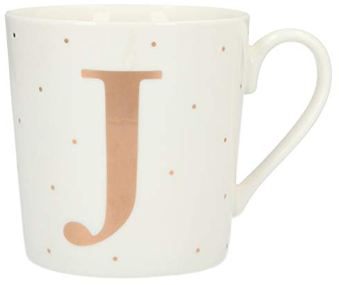 Depesche 5909.035 - Taza con asa (porcelana, 300 ml), diseño con texto J