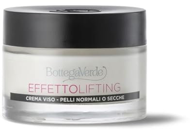 Bottega Verde - Effetto Lifting, Crema Viso Antirughe e Antietà con Acido Ialuronico, 50 ml, Azione Elasticizzante, per Pelli Normali o Secche