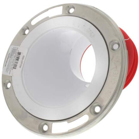 4 Inside Push Tite Offset Closet Flange w/Stainless Steel Ring, Full Flush 1-1/2 Offset