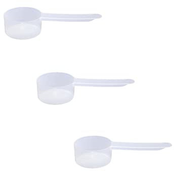 Cuchara medidora de plástico, (20 cc | 4 cucharaditas | 1,35 cucharada | 20 ml) cucharas de mango largo para polvos y gránulos, café, alimentos para mascotas, granos, proteínas, especias y otros