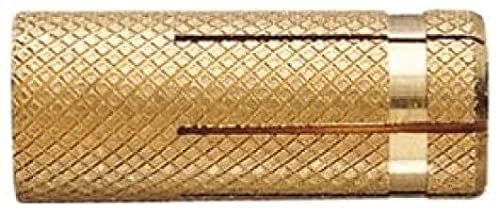 BATIFIX Messingdübel Messingspreizdübel M4 M5 M6 M8 M10 M12 Innengewindeanker metrisch Spreizhülse für leichte Befestigungen in Vollmaterial (25, M5 x 18 mm)