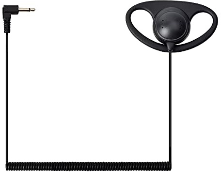 UAYESOK 3,5 mm 1-poliger Ohrhörer Empfänger/Nur Hören Sicherheit D-Form Ohrbügel-Headset für Zwei-Wege-Radio Motorola Kenwood Vertex Yaesu-Lautsprechermikrofon