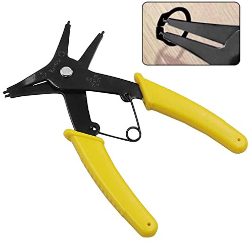 Omninmo 2 in 1 Snap Ring Pliers - Internal & External Circlip Pliers for 0.39-1.57/10mm-40mm Straight Lock C-clip Multifunctional Installation and Removal