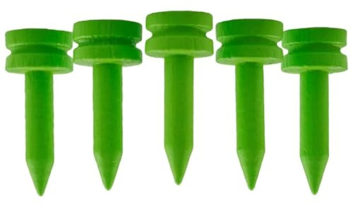 TH Golf 100 PCS Bamboo Golf Tees | Multiple Colours & Sizes | Eco Friendly & Sustainable Bamboo Golf Tees (25mm Castle Neon Green), 38mm, 54mm, 70mm, 83mm