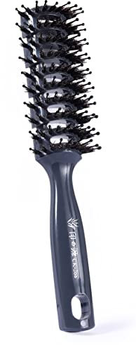 PERFEHAIR Boar Bristle Vent Hair Brush for Men & Women, Vented Hairbrush with Boar & Ball Tipped Nylon Bristles for Short Curly Straight Hair Blow Drying Styling Quickly, Static Free & Heat Resistant