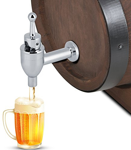 YUMILI Grifo de Cobre, Grifo de Barril de Vino, Grifo dispensador de Bebidas, Grifo para Vino, Cerveza, Barril, dispensador de Bebidas, Grifo de Repuesto(Chrome12mm)