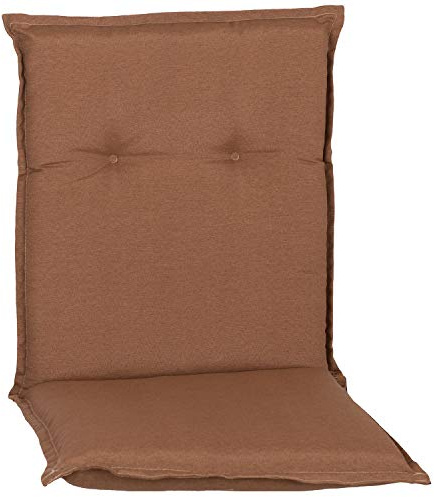 NYVI Niedriglehner Auflagen Piemont 4er Set - 98x46x8 cm Dunkelbraun/Kakao - Extra Starker 8cm Sitzpolster - Gartenmöbel Auflagen mit Halteband & Bindebändern