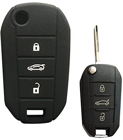OYTHO Auto Schlüssel Cover,Für Opel Corsa DFA Grandland X Crossland Combo C Für Citroen C4 Cactus C5 Aircross Berlingo Silikon Autoschlüssel Hülle