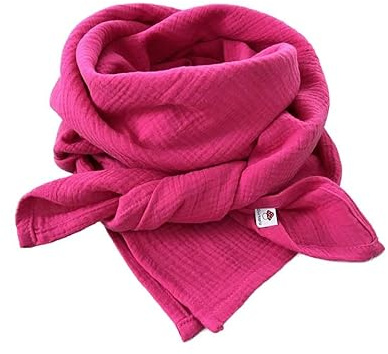 Glückspilz I Musselin Tuch Damen | Musselin Schal Damen | 130 x 130 cm | Schals & Tücher für Damen | Baumwolle | Musselintuch | XXL | Pink