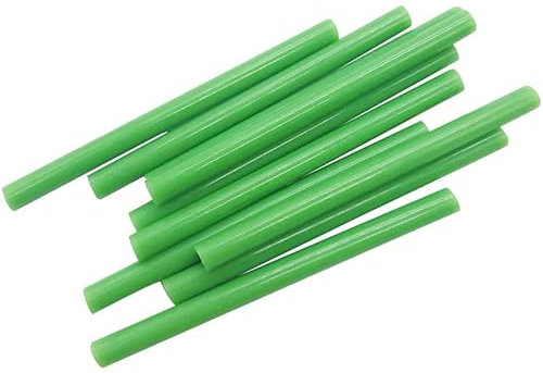 HOOCI 10 Stück grüne Farbe 7 mm Schmelzklebestifte for elektrische Klebepistole Auto Audio Craft Repair Sticks Klebstoff Siegellack Stick