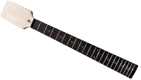 Unlackierter Gitarrenhals, 22 Bünde, 61 cm, Palisander-Griffbrett, Punkt-Einlage, Paddelkopf für DIY-Gitarrenprojektteile (56 cm Bundweite, 61 cm)