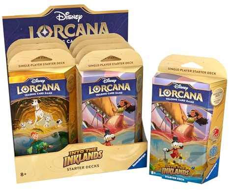 Ravensburger Disney Lorcana: Set 3 - Pantalla con 8 Barajas de iniciación