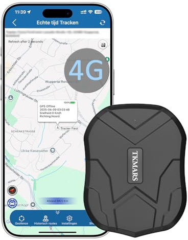 TKMARS TK905 Auto 4G GPS-Tracker, Ohne ABO-Zwang, 5000mAh-Akku, Verschiedene Alarmmodi über APP/Web, magnetisches Echtzeit Ortungsgerät für Fahrzeug/LKW/Flotte