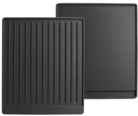 2-in-1 Reversible 15” x 12.8” Pre-Seasoned Cast Iron Cooking Griddle for Gas Stove/Charcoal/Electric/Propane/Gas Grill, Flat Griddle Top Plate for Broil King Crown and Signet Series Grill