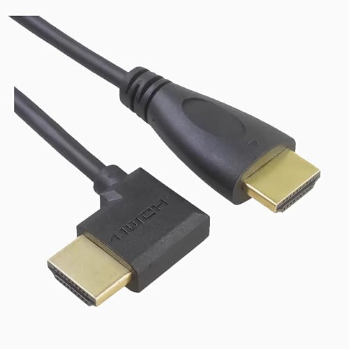 Bolwins J53S HDMI Kabel Abgewinkelt 90° - 0,5 m High Speed HDMI 2.0 Kabel mit Ethernet, Ultra HD, 4K, 3D & ARC Unterstützung, 18 Gbit/s, Ideal für TV, DVD, Beamer, Laptop & PC