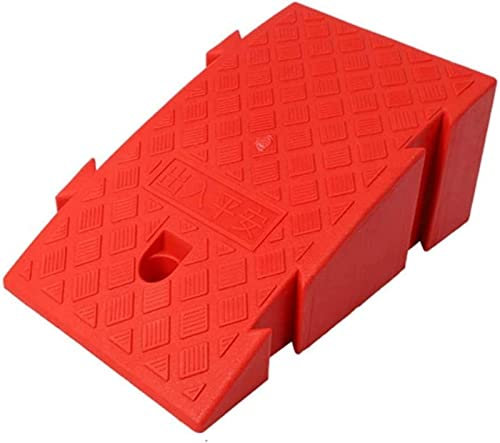 Street Solutions Auffahrrampe Auffahrrampe Rampen, tragbare Rampe für Rollstuhlfahrer, sichere Rampen für Autos, Wohnwagen, Roller, Stühle, Garage, Schwellen, Bordsteinrampe (Rot, 25 x 45 x 19 cm)