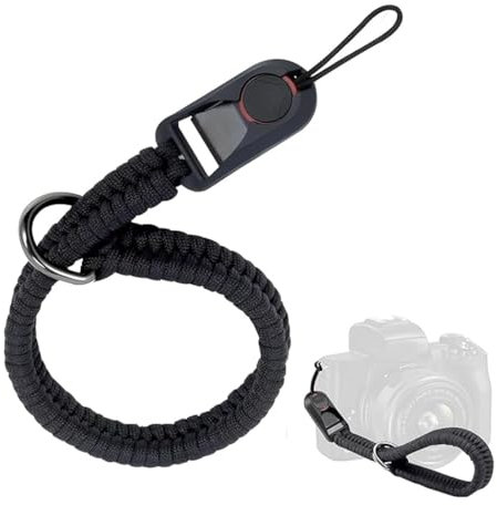 SGERUFZ Sangle Poignet Appareil Photo,Avec 1 Pack Déclenchement Rapide Cordon Dragonne Courte Dragonne Appareil Photo,Poignée Appareil Photo,Sangle de Poignet pour Appareil Photo en Paracord Réglable