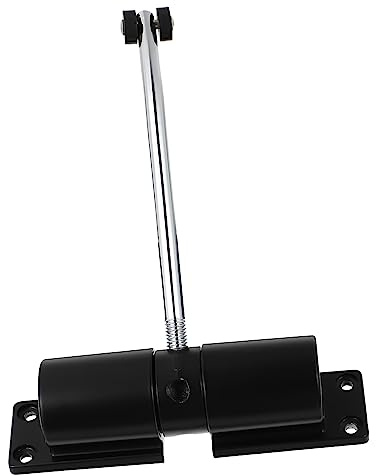 Eisen Automatischer Türschließer, Schwarz aus Edelstahl, Nylon | Leise Schließhilfe, Einfache Montage, Geeignet für Türen bis 1000mm und 30kg, für Haus und Schule