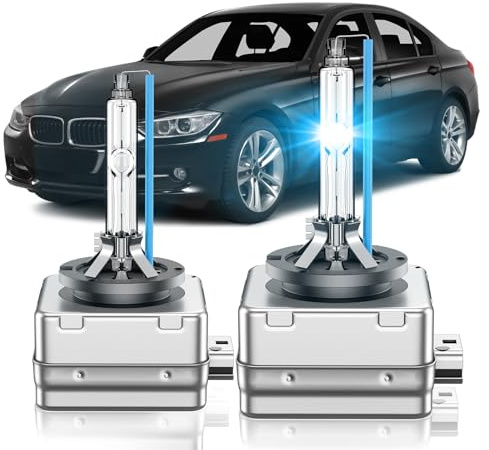SENROBO Fit for BMW 2007-2016 320i 328i 335i Xdrive GT E90 E92 E93 2014-2016 428i 435i 2017-2019 430i 440i D1S HID Xenon Headlight Bulbs, 750li 760li High Low Beam Bulb, 8000K White Blue, Pack of 2