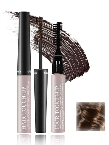 Grauhaarabdeckung Frauen, Hair Concealer Men, 3-Color Temporäre Haarfärbekamm - Haaransatz-Shading-Stick, Werkzeug Zur Grauhaarabdeckung, Hochpigmentierter Haarwurzel-Concealer (Dunkelbraun)