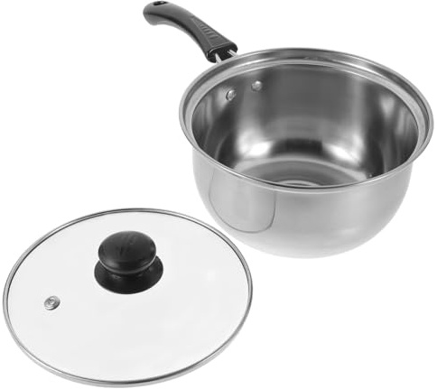 VICASKY Pentolino Per Latte Antiaderente in Acciaio Per Cucinare Noodles Zuppe e Salse Design Ergonomico Per Sicurezza e Praticità