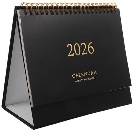 Ciieeo Calendario Da Tavolo 2026 Con Rilegatura A Doppio Filo Calendario Da Tavolo Ribaltabile Luglio 2025 A Dicembre 2026 Per Casa O Ufficio Nero 7 4X6 6 Pollici