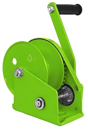 Cabrestante manual resistente, capacidad de 1100 kg con funcionamiento de trinquete bidireccional, ideal para remolques de barco y varias tareas de tracción pesadas