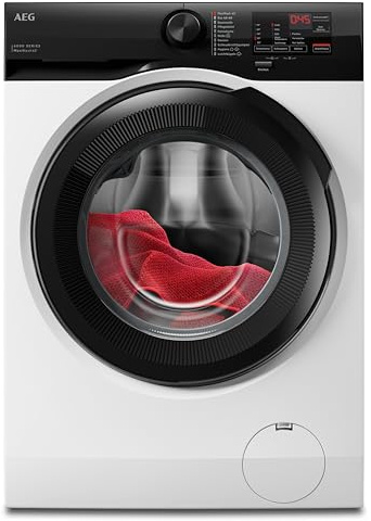 AEG Waschmaschine 9 kg, Serie 6000 mit KI WashAssist für Anpassung von Wasser, Energie und Zeitverbrauch, Startzeitvorwahl, Nachlegefunktion, Vollwasserschutz, 1400 U/min, LR6AMZ49FL