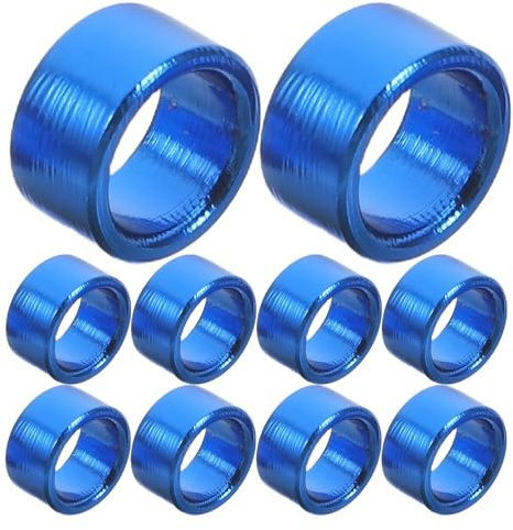 HINTRMENT 10 Anillos de Aluminio Azul para Patas de Paloma Reutilizables Identificación Rápida, Bandas Patas de Paloma Ideales para Entrenadores y Propietarios