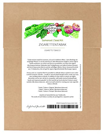 Tabaco para cigarrillos - Semillas-Set de con 3 variedades de tabaco adecuadas para sus propias mezclas de cigarrillos