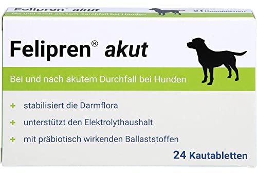 Felipren akut Kautabletten bei und nach akutem Durchfall von Hunden, 24 pzas Tabletas