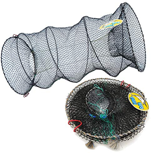 BPS FISH OZL-11031 - Red para pesca (plegable, 2 tamaños a elegir, diámetro 30 cm, longitud 60 cm)