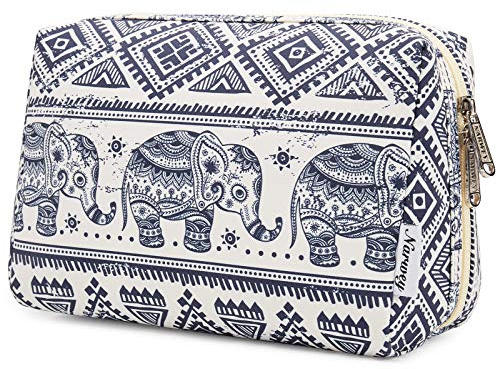 Narwey Make up Tasche Damen Schminktasche Kosmetiktasche Kulturtasche Damen Kulturbeutel, Makeup Tasche Makeup Bag (Elefant, Groß)