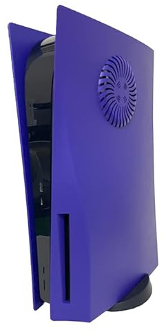 Coque de protection de plaque PS5 Version de refroidissement de la plaque frontale Peau de plaque PS5 pour édition de disque PS5 Évents turbo améliorés ABS antichoc dur Plaque PS5 Violet galactique