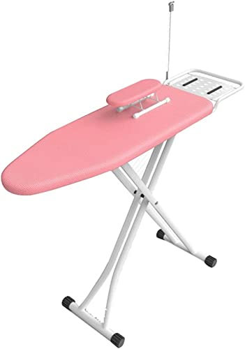 Großes Bügelbrett mit Tablett mit Ablage, Kabelhalter, Bügelgestell, Zuhause, Schlafzimmer, Wohnzimmer, Eiswasserabdeckung, Bügeltisch (Color : B, Size : 110 * 34 * 70-85cm)