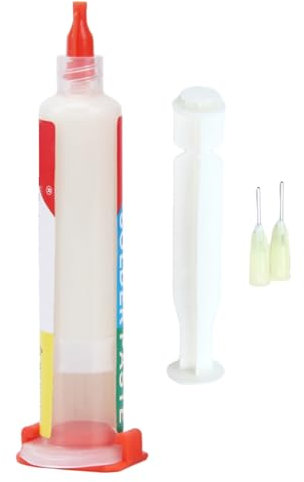HUNYA Pasta fundente para soldar | Flujo de Pasta de Soldadura humectante instantáneo de 10 ml para electrónica,Jeringa de Pasta de Soldadura para teléfonos, Placas de circuitos, televisores