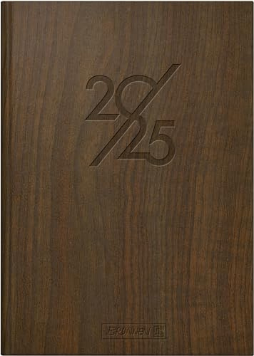 BRUNNEN Buchkalender Modell 795 (2025) „Nature“, 1 Seite = 1 Tag, A5, 352 Seiten, Balacron-Einband, braun