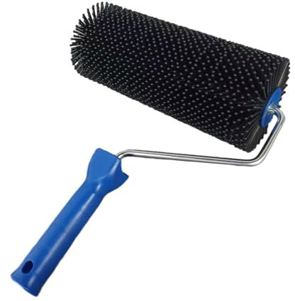 F Fityle Rullo a spillo per massetto Pennello per interni Durevole Spazzolatura per lavori domestici a parete Strumento autolivellante per cemento per pareti