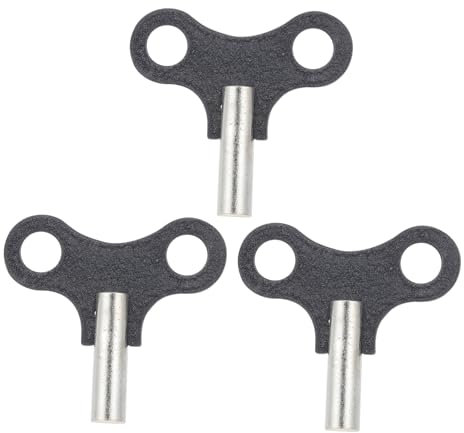 BESTonZON 3St Uhrwerk Schlüssel Uhrenschlüssel aus Aluminium Vintage-Wecker Bequeme Uhrtasten Polaris-Teile Haargummis Tasten für Tischuhren Uhrenschlüssel sammeln Jahrgang Knopf Antiquität