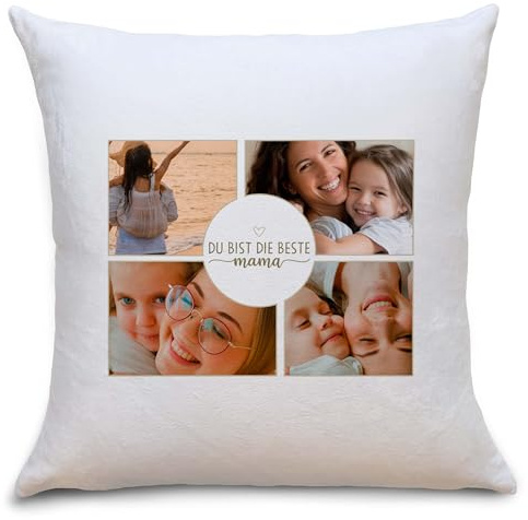 OWLBOOK® Geschenke für Mama | Raster du bist die Beste Mama | Flauschig 40x40